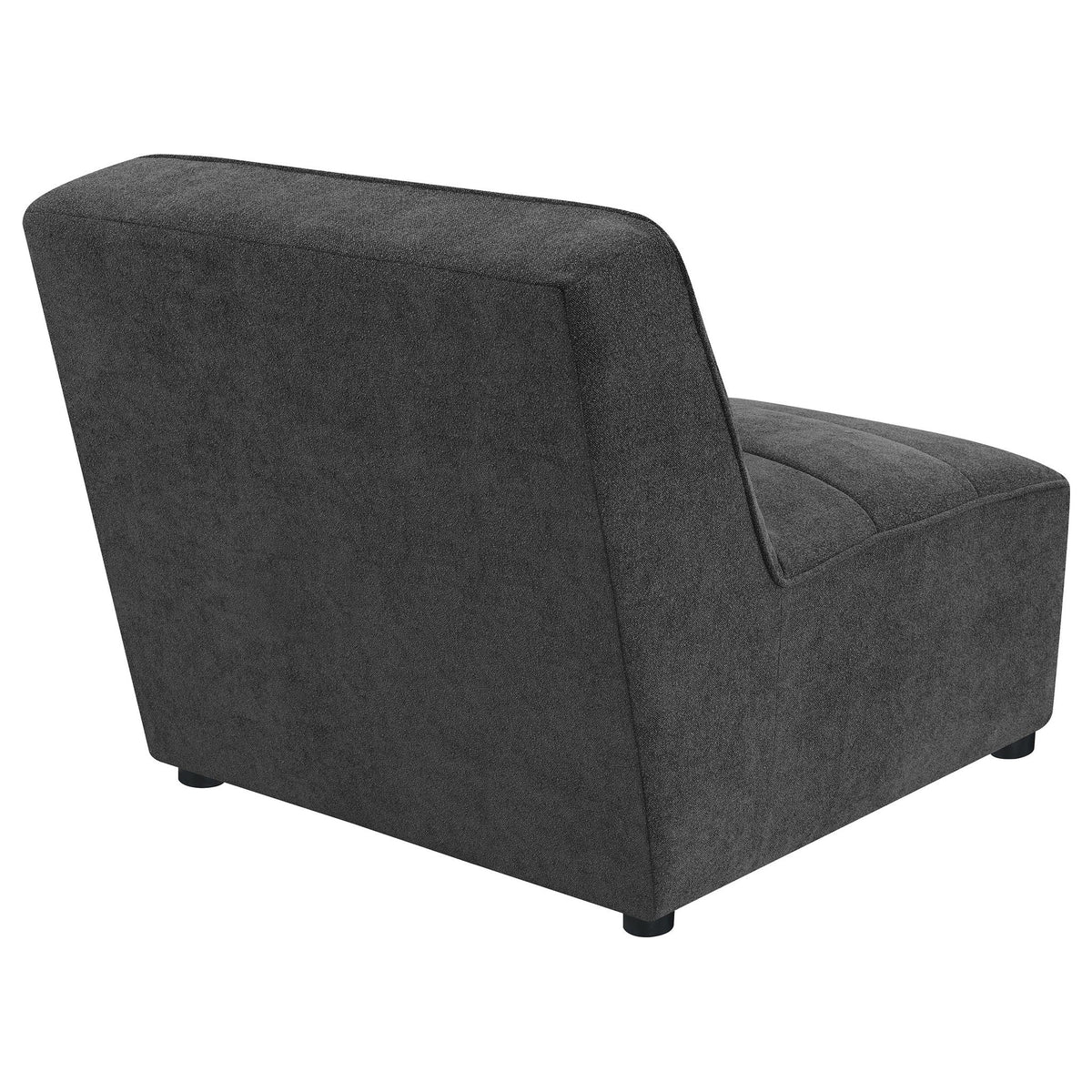 Sunny Upholstered Armless Chair Dark Charcoal by Unique Piece Furniture