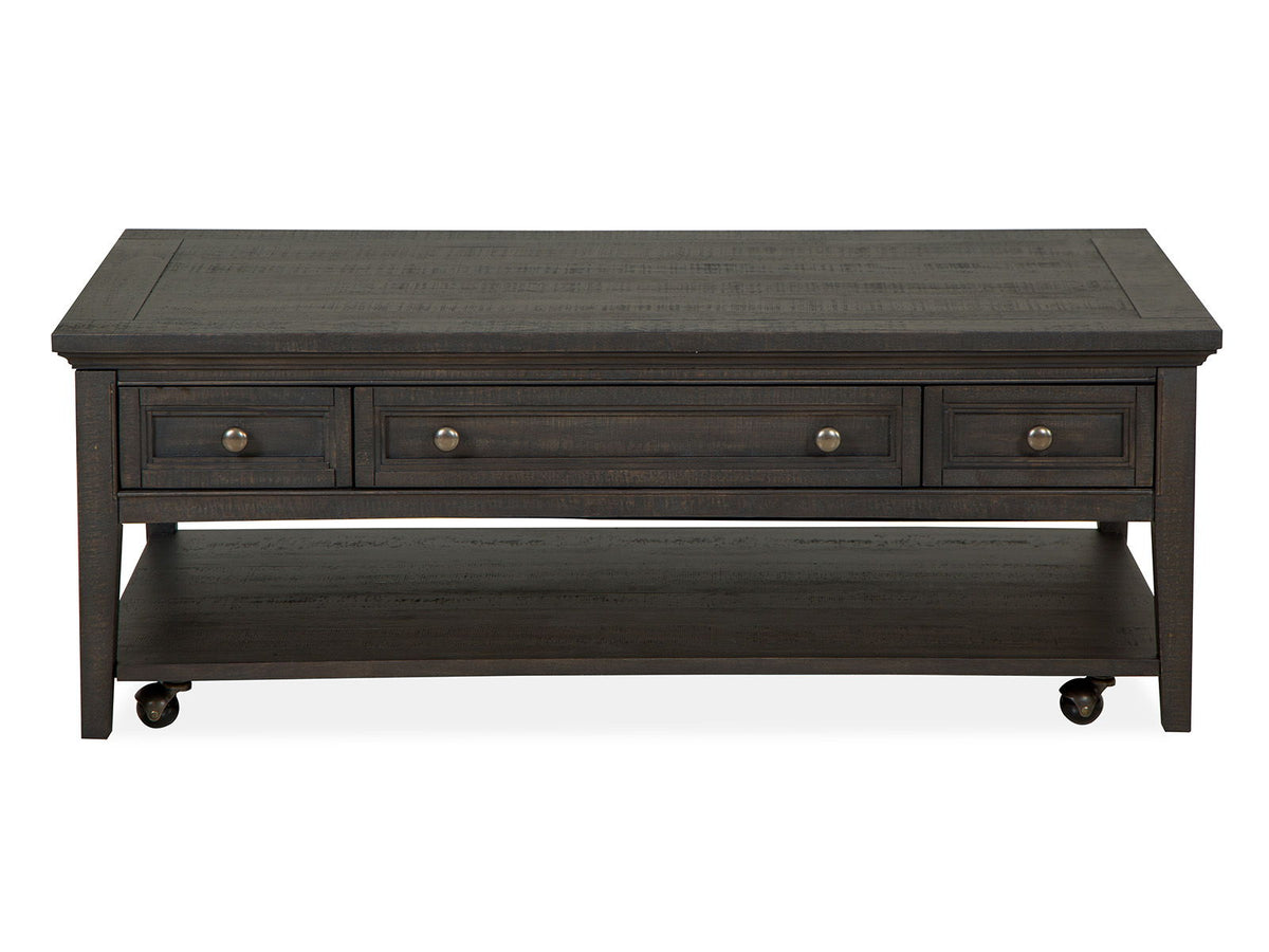 Westley Falls - Rectangular Cocktail Table With Casters - Graphite by Unique Piece Furniture