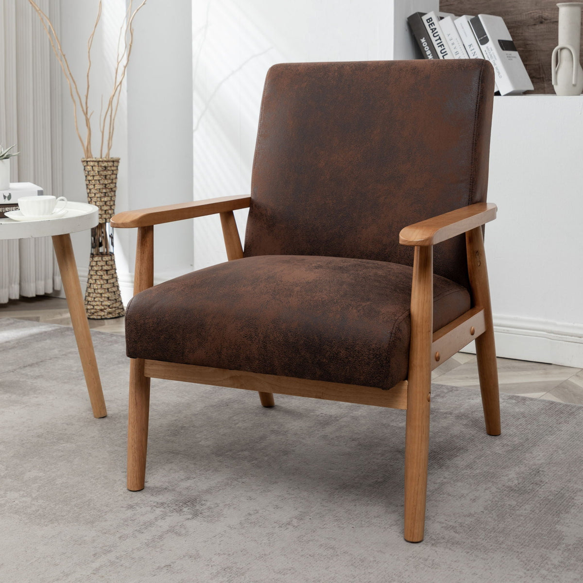 Wide Arm Chair - Brown by Unique Piece Furniture