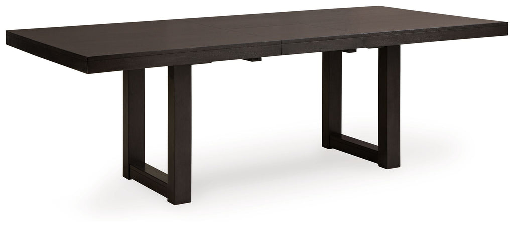 Neymorton - Rectangular Dining Room Butterfly Extension Table - Dark Grayish Brown by Unique Piece Furniture