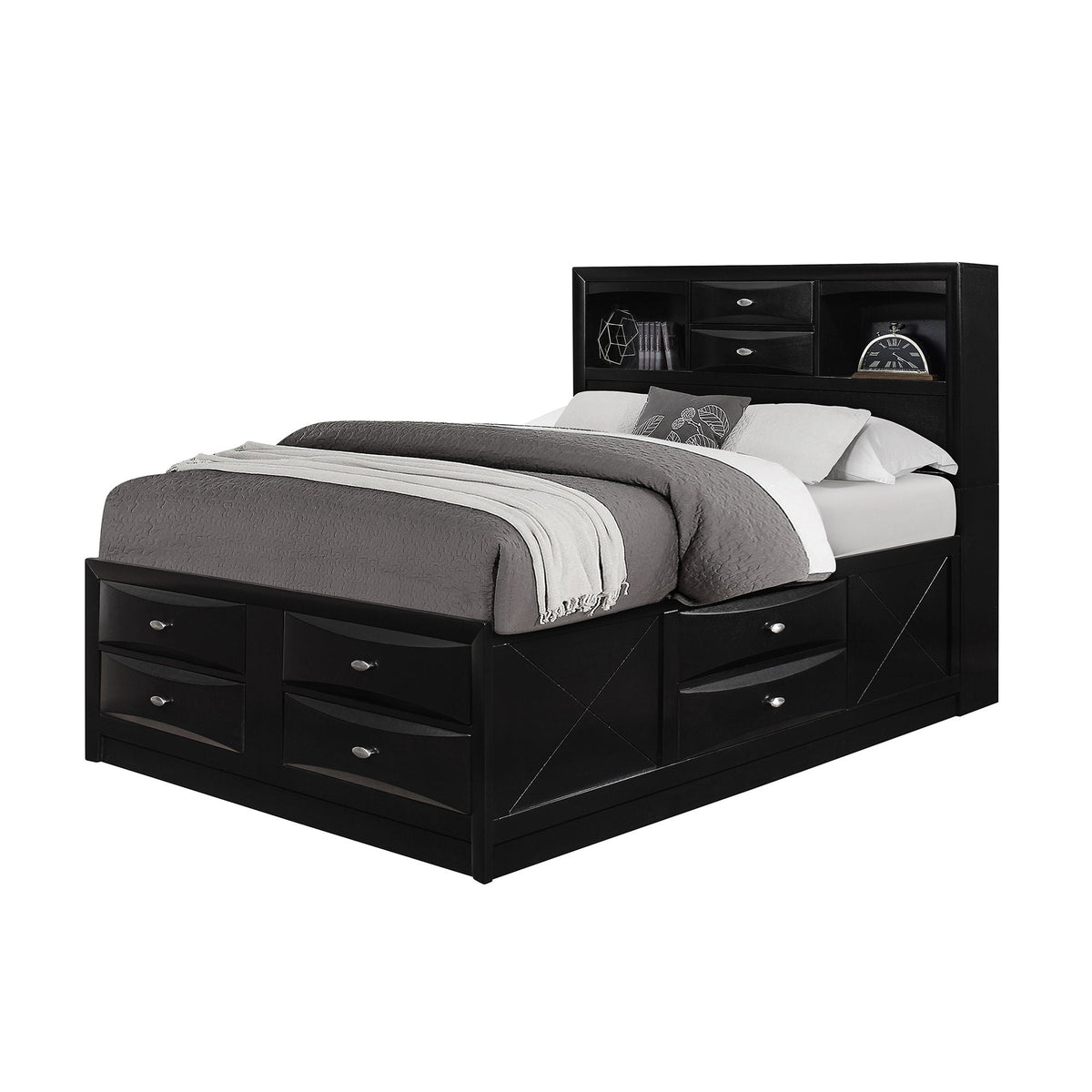 Lucille - Bed With Storage And Bookcase Headboard by Unique Piece Furniture