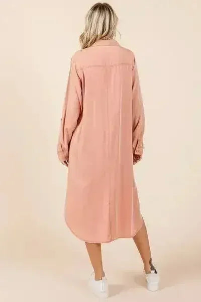 Mittoshop Button Down Long Sleeve Shirt Dress by Femstylo