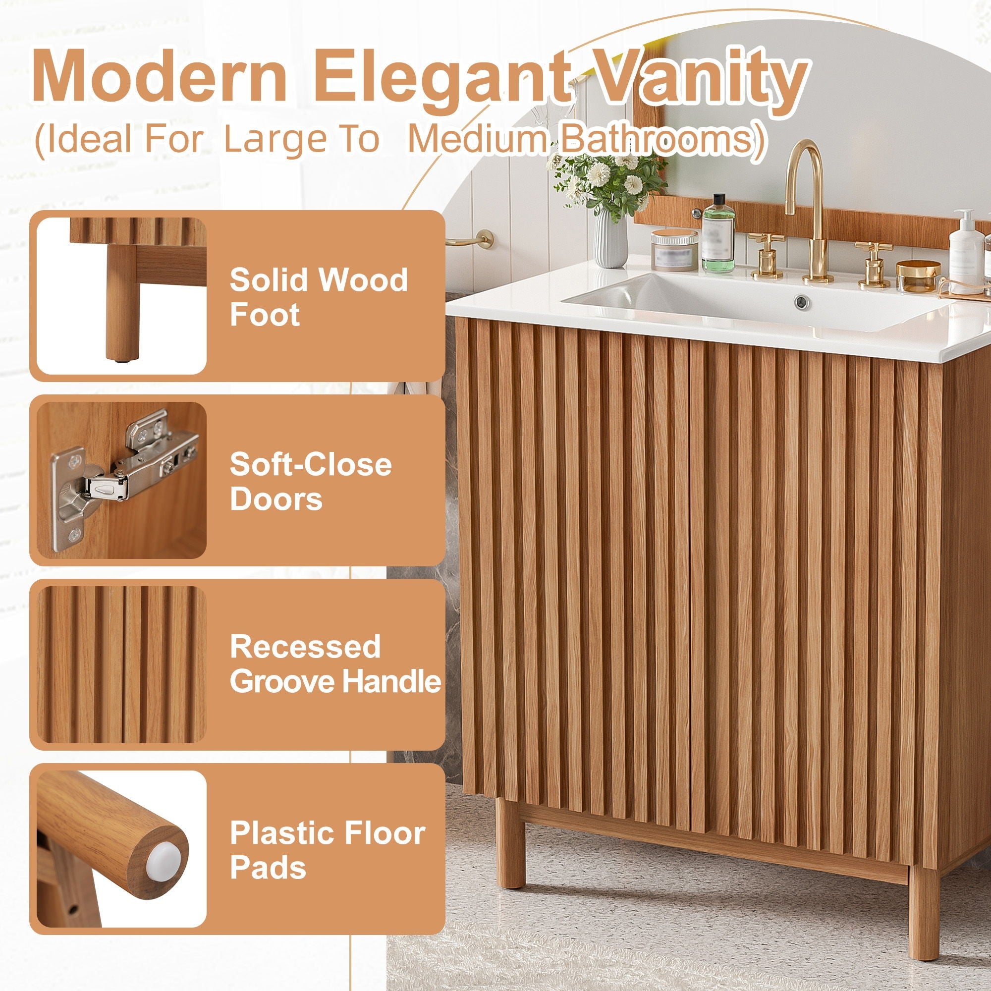 Traditional Bathroom Vanity With Ceramic Sink by Unique Piece Furniture