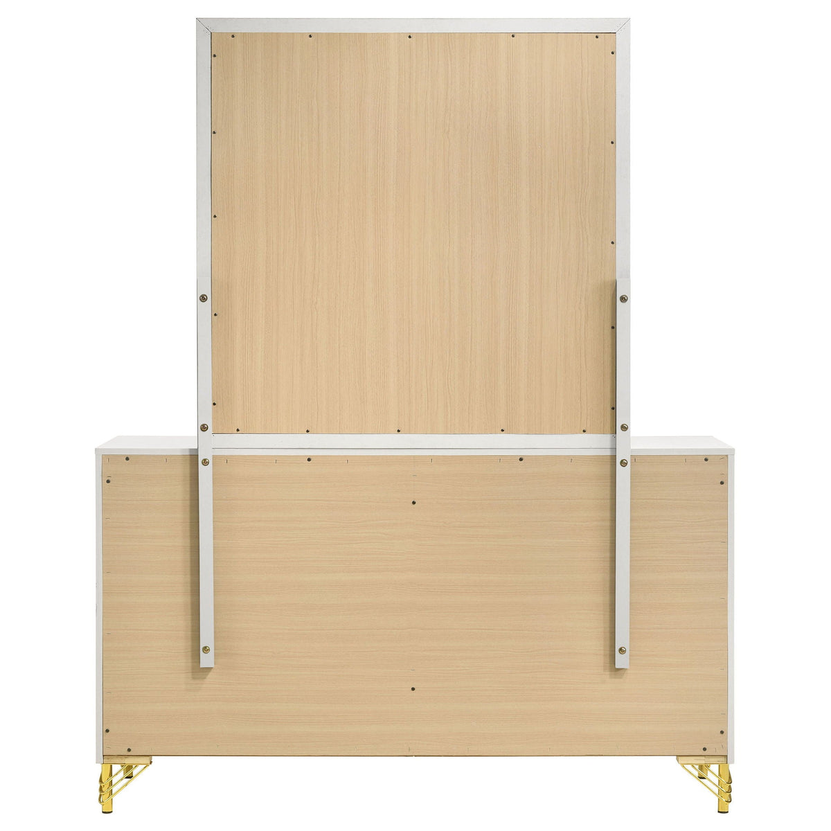 Lucia 6-drawer Dresser with Mirror White by Unique Piece Furniture