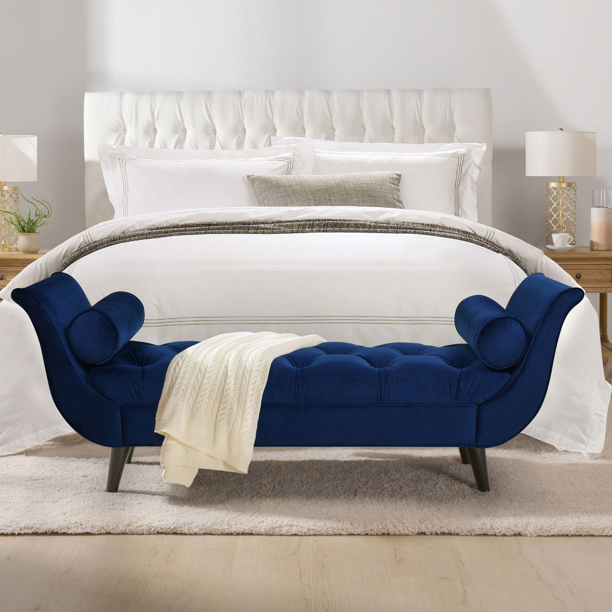 Alma - Tufted Flared Arm Entryway Bench by Unique Piece Furniture