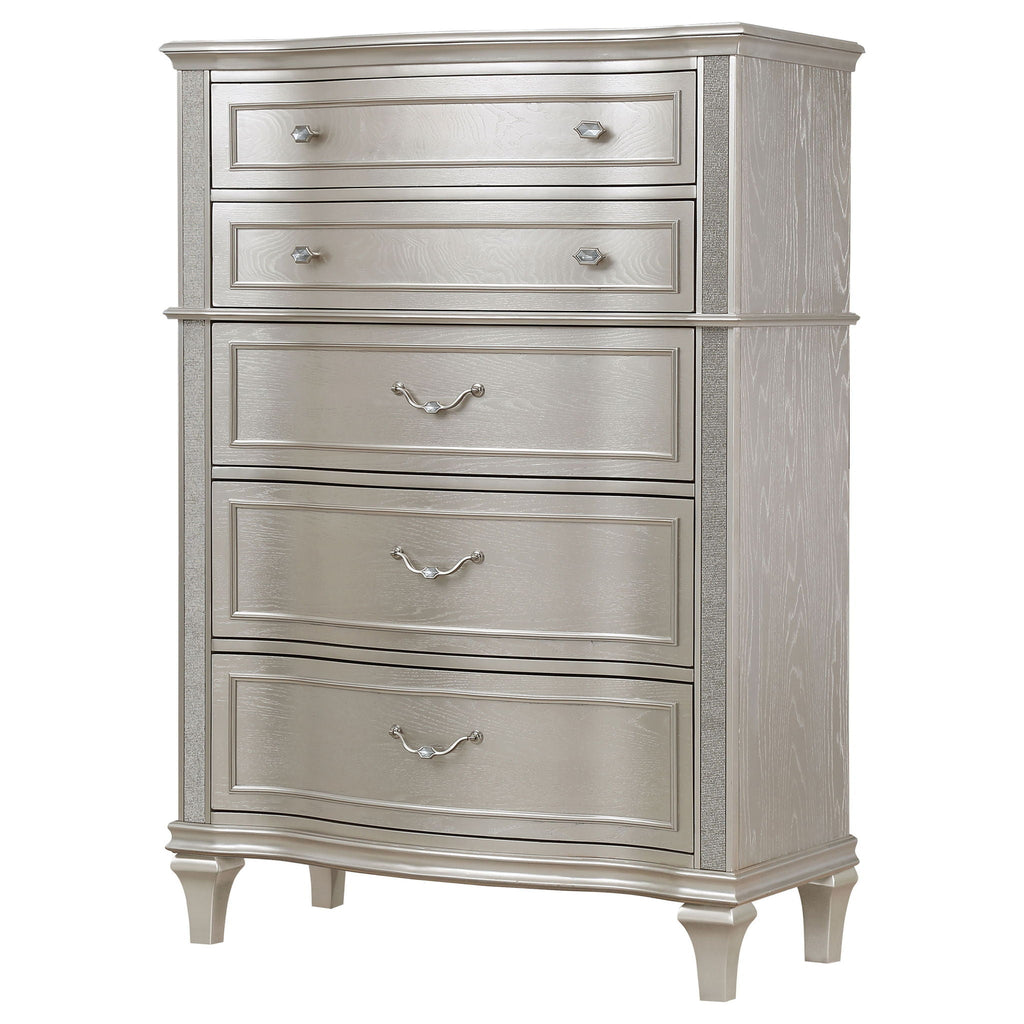 Evangeline 6-drawer Bedroom Chest Silver Oak by Unique Piece Furniture
