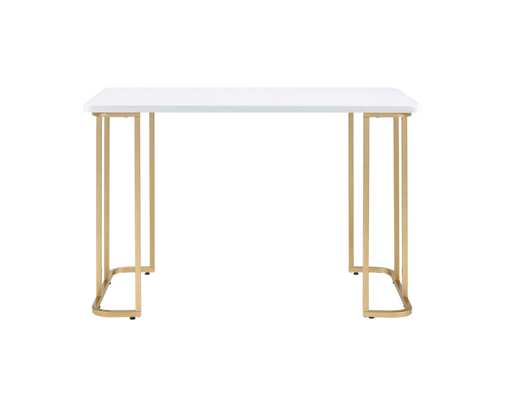 Estie - Writing Desk - White / Gold by Unique Piece Furniture