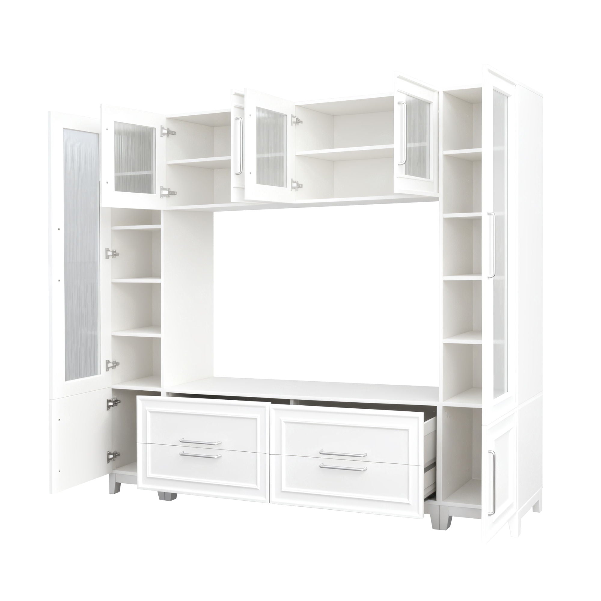 Wall Unit Modern Entertainment Center With Glass Doors by Unique Piece Furniture