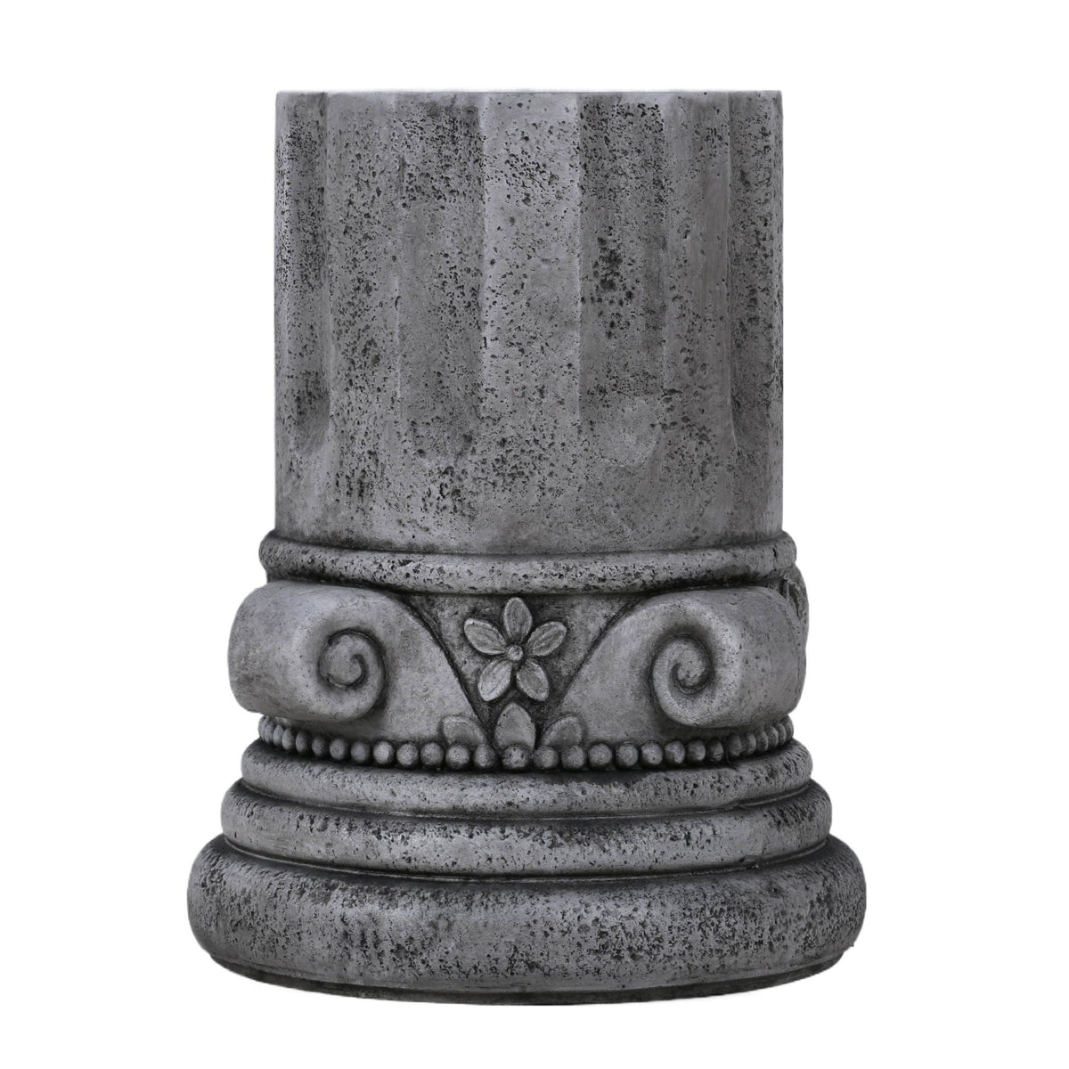 Outdoor End Table, Round Side Table For Patio And Garden - Antique Gray by Unique Piece Furniture