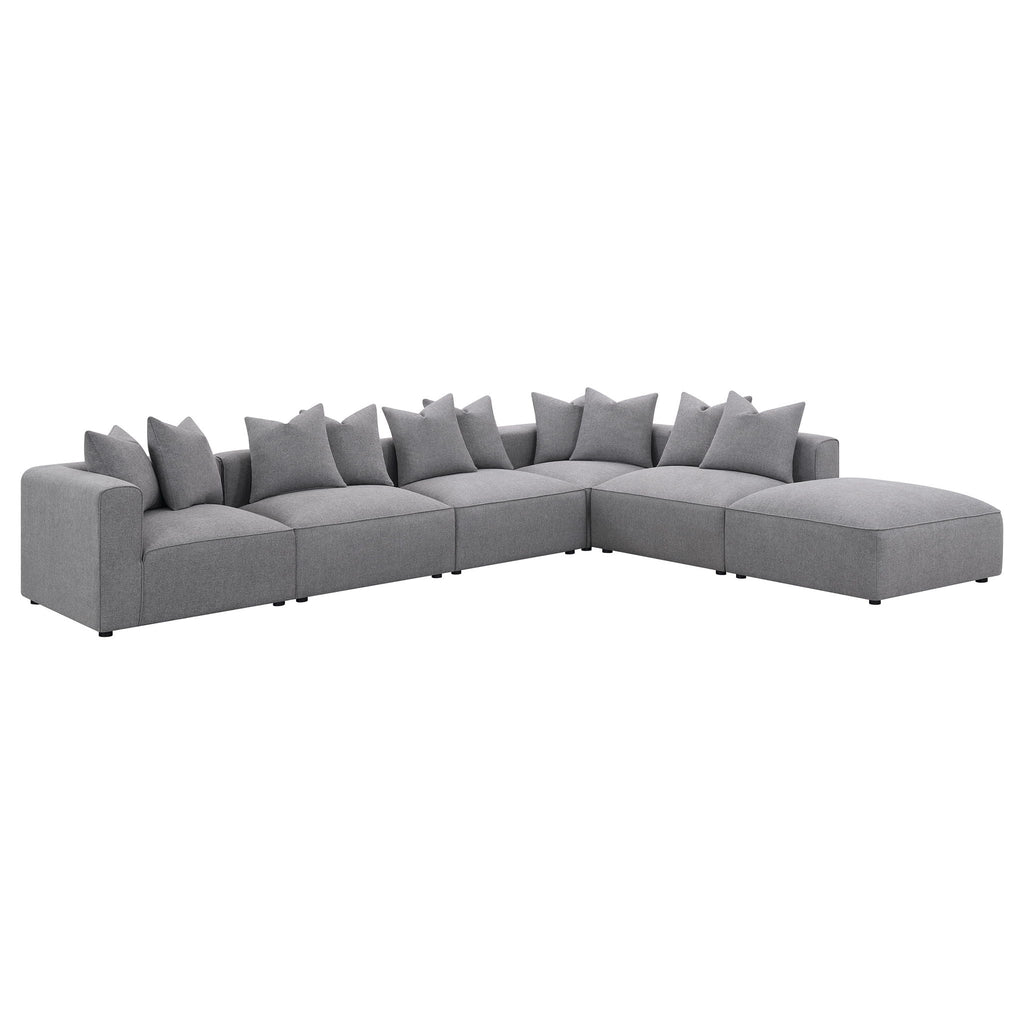 Jennifer 6-piece Upholstered Modular Sectional Grey by Unique Piece Furniture