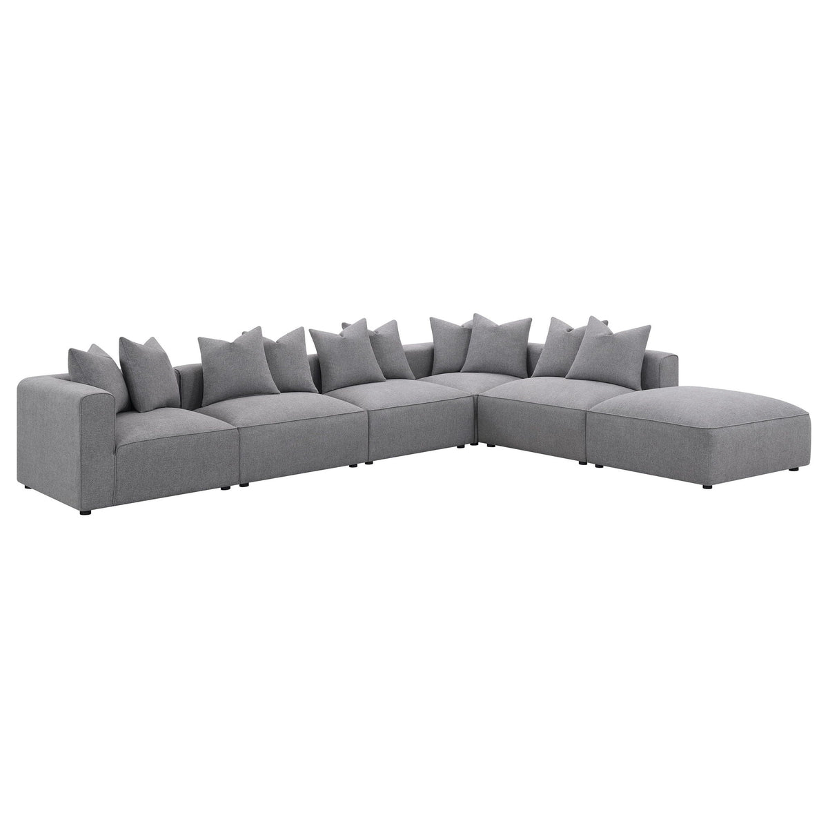 Jennifer 6-piece Upholstered Modular Sectional Grey by Unique Piece Furniture