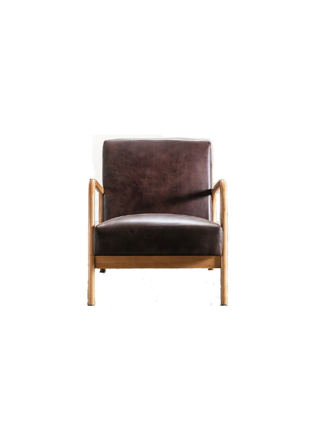 Open Framed Armchair With Cushioning Brown - Dark Brown by Unique Piece Furniture
