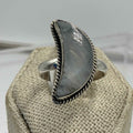 Sterling Silver Rainbow Moonstone Crescent Moon Ring – Size 8 – Intuition, Inner Guidance & New Beginnings by Sacred Crystals