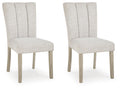 Larawyn - Dining Upholstered Side Chair (Set of 2) - Bisque by Unique Piece Furniture