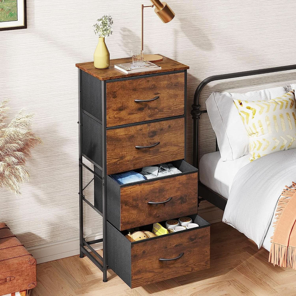 Four Drawer Dresser With Handles For Bedroom Storage by ShipItFurniture