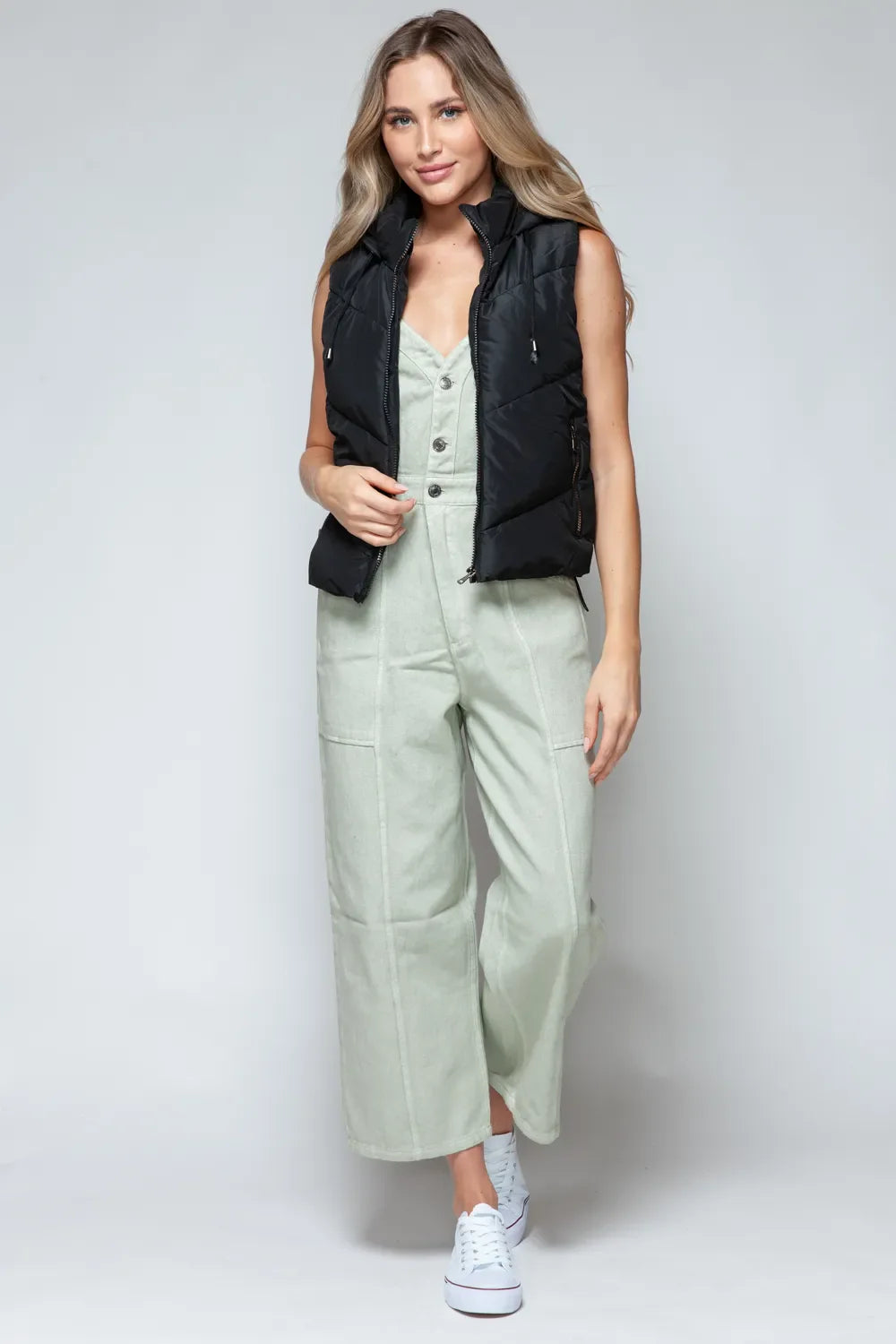 Snobbish Zip Up Quilted Hooded Vest by Wild and Free Boutique