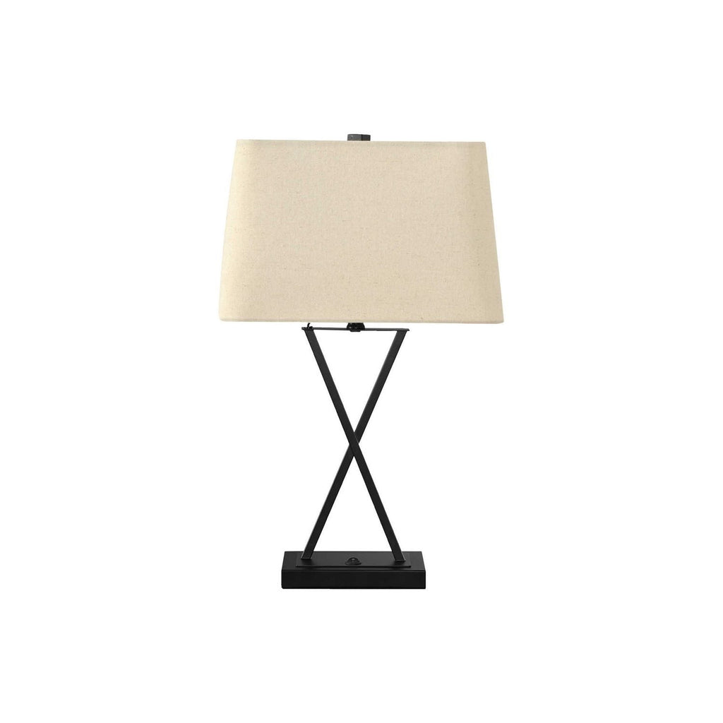 Lighting, Table Lamp, USB Port Included, Resin, Transitional - Black by Unique Piece Furniture
