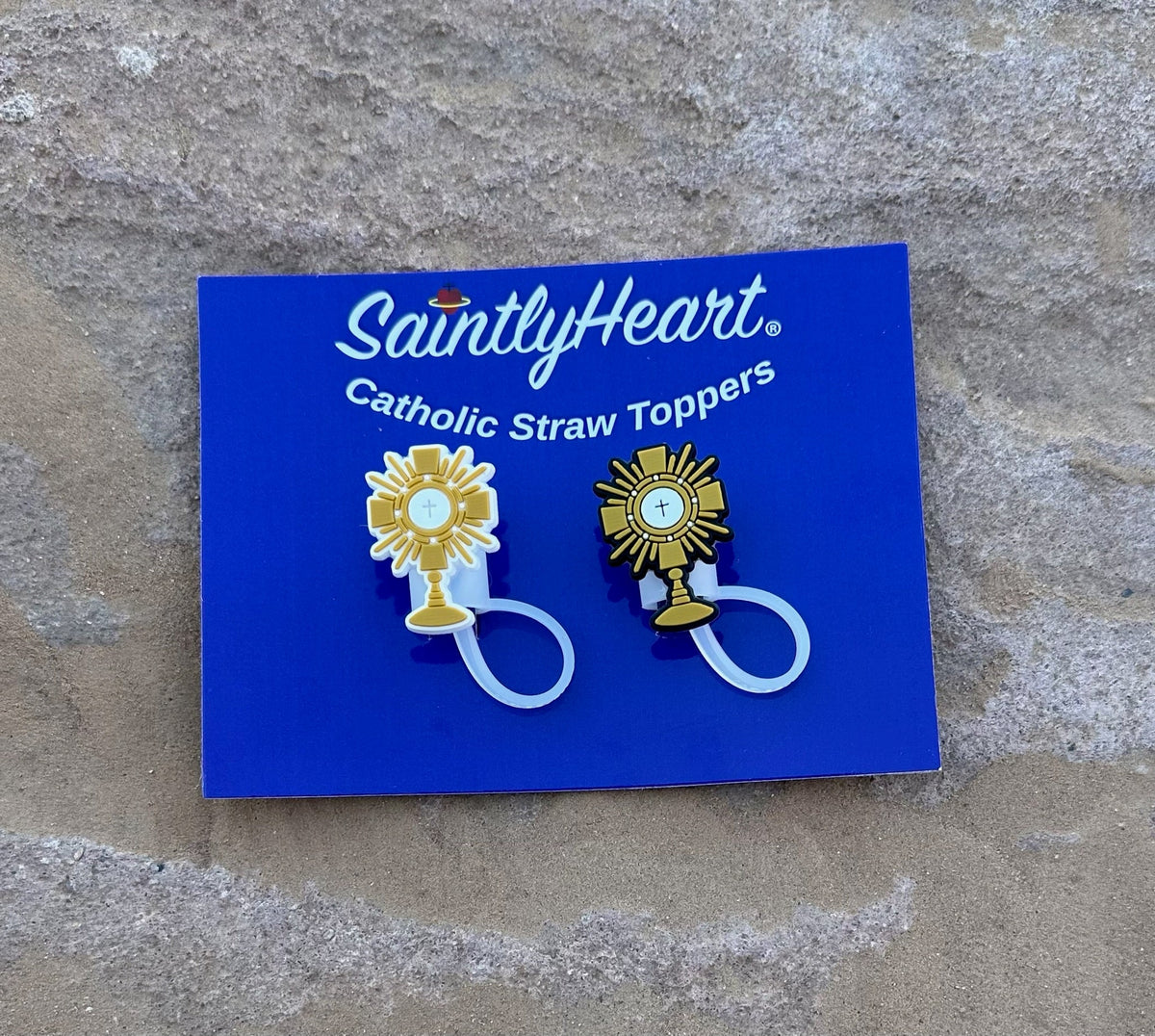 Catholic Straw Toppers: Adoration (a 2 pack!) by Saintly Heart