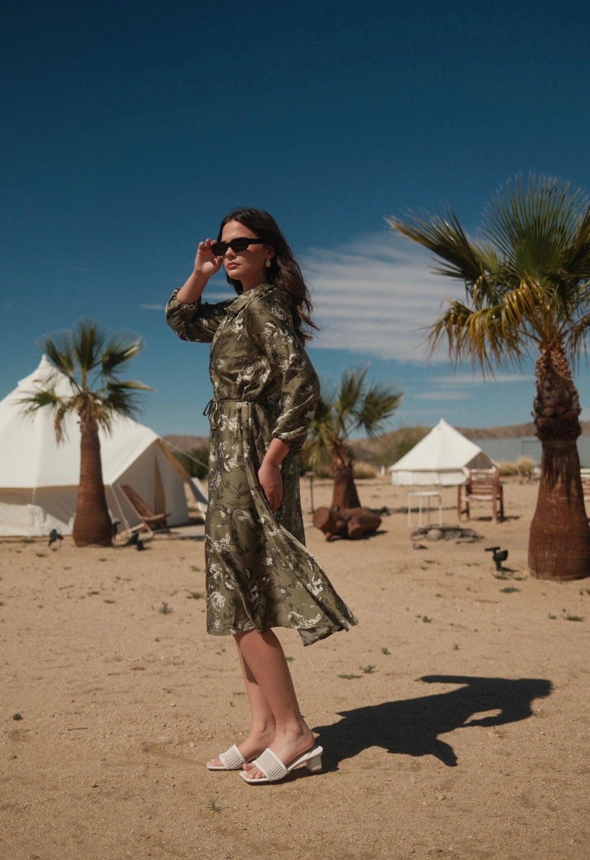 Tie Floral Dress by profile-nyc