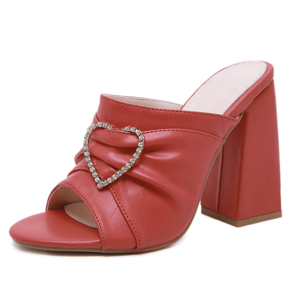 Thick-Heeled Rhinestone Sandals and Slippers by Trendy Attic Store01
