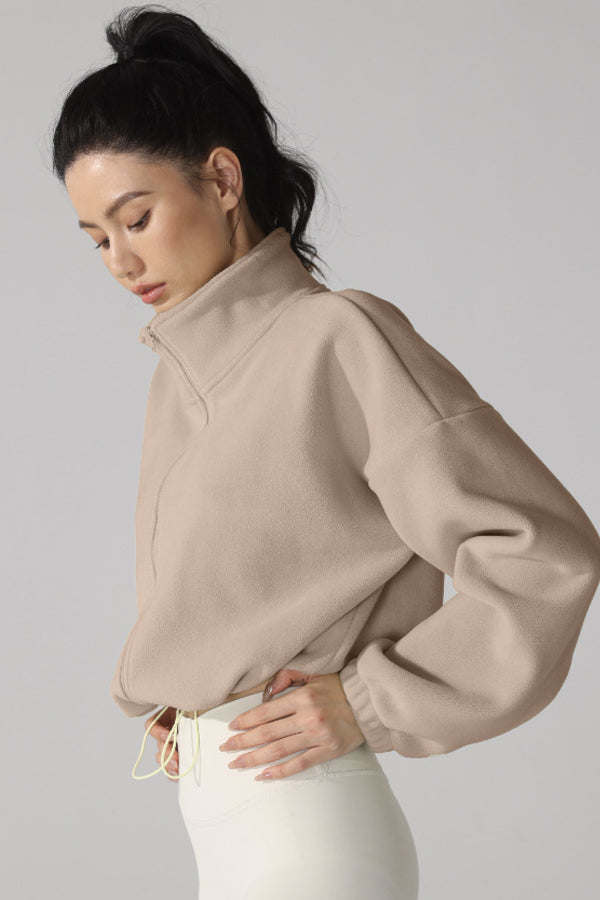 High Neck Fleece Jacket by Kibra