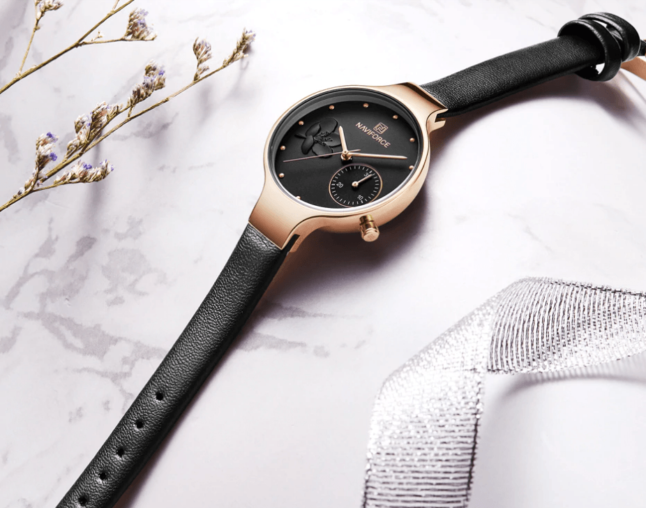 Elegant Women's Analog Quartz Watch With Leather Belt Waterproof Wristwatch Excellent Design Perfect Gift by Stevvex