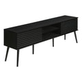 TV Stand, Media Entertainment Center, Storage Cabinet, Console, Storage Shelves, Bedroom, Living Room, Contemporary, Modern - Black by Unique Piece Furniture
