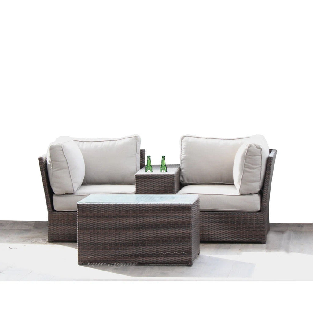 Comfortable Modern Patio Rattan Sectional Set With Cushions by Unique Piece Furniture