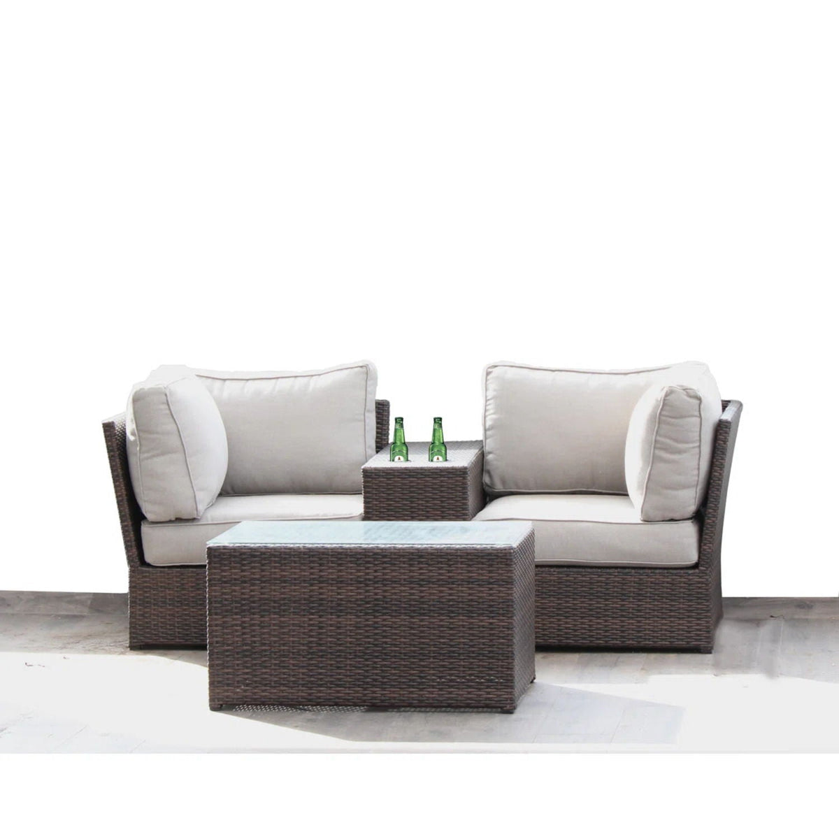 Comfortable Modern Patio Rattan Sectional Set With Cushions by Unique Piece Furniture