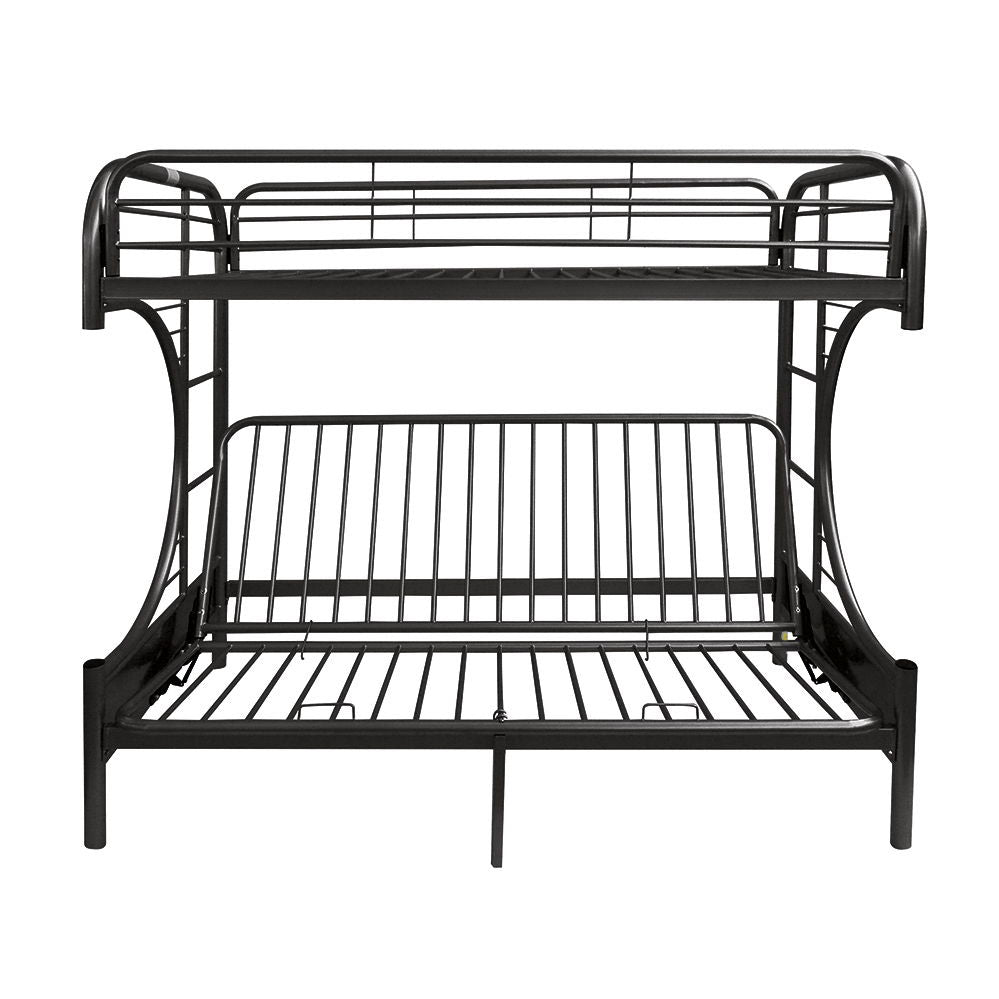 Eclipse - Twin Long Queen Futon Bunk Bed - Black by Unique Piece Furniture
