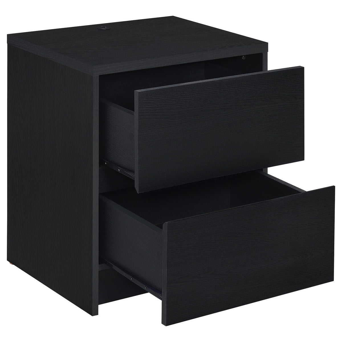 Westpark 2-drawer Nightstand LED Lights and USB Black by Unique Piece Furniture