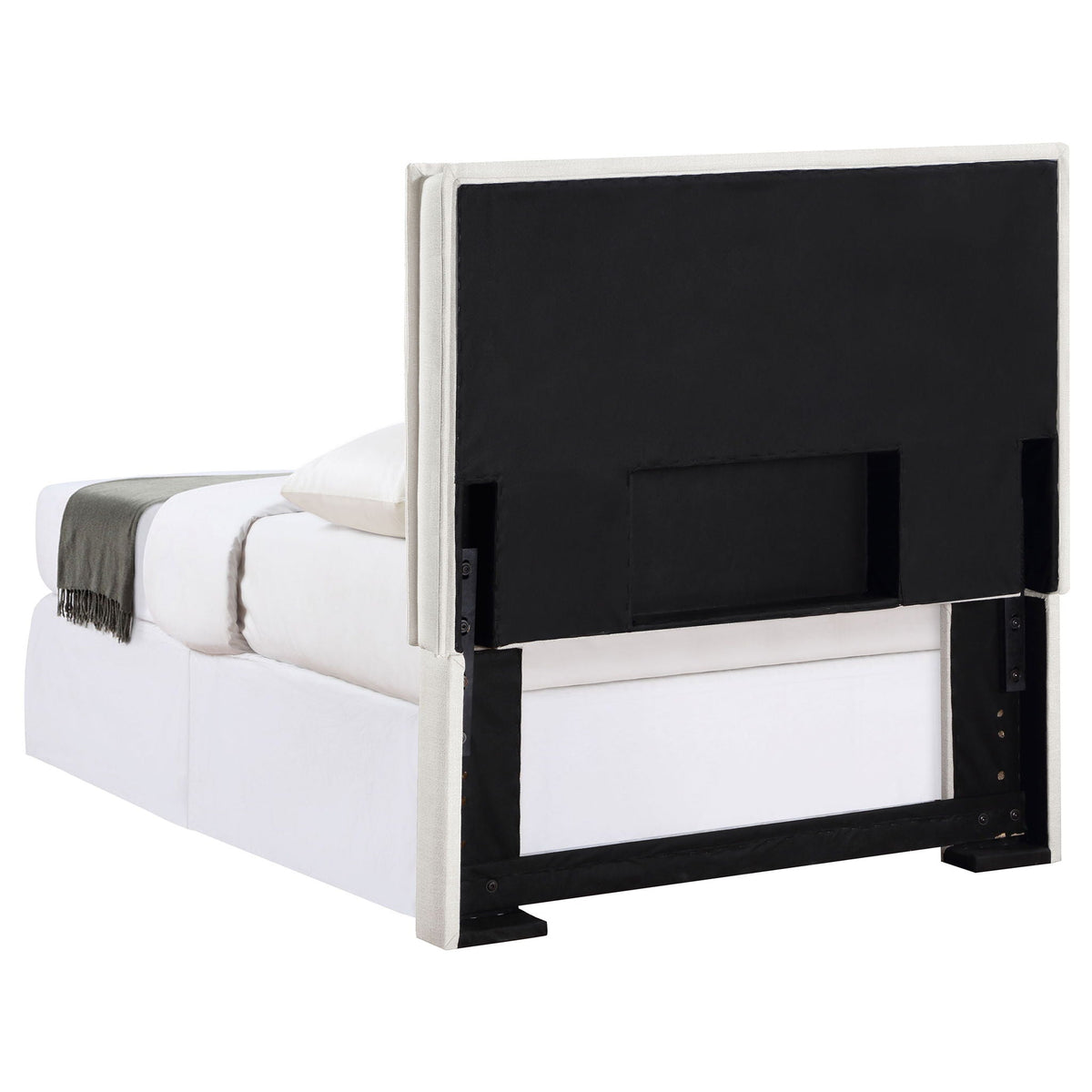 Izzy Upholstered Twin Panel Headboard Sand by Unique Piece Furniture