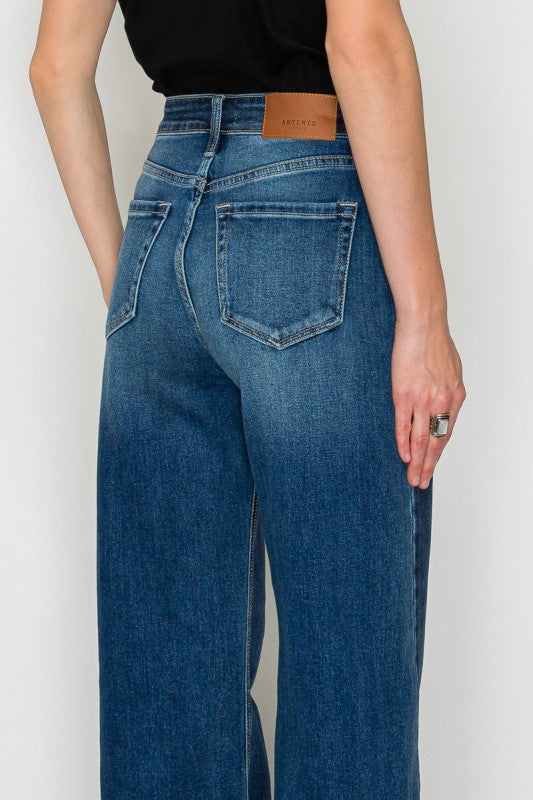 AT2005WDM - HIGH RISE FLARE JEANS by The Diamond Empire LLC