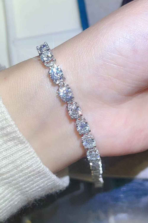 10 Carat Moissanite Platinum-Plated Bracelet by Wild and Free Boutique