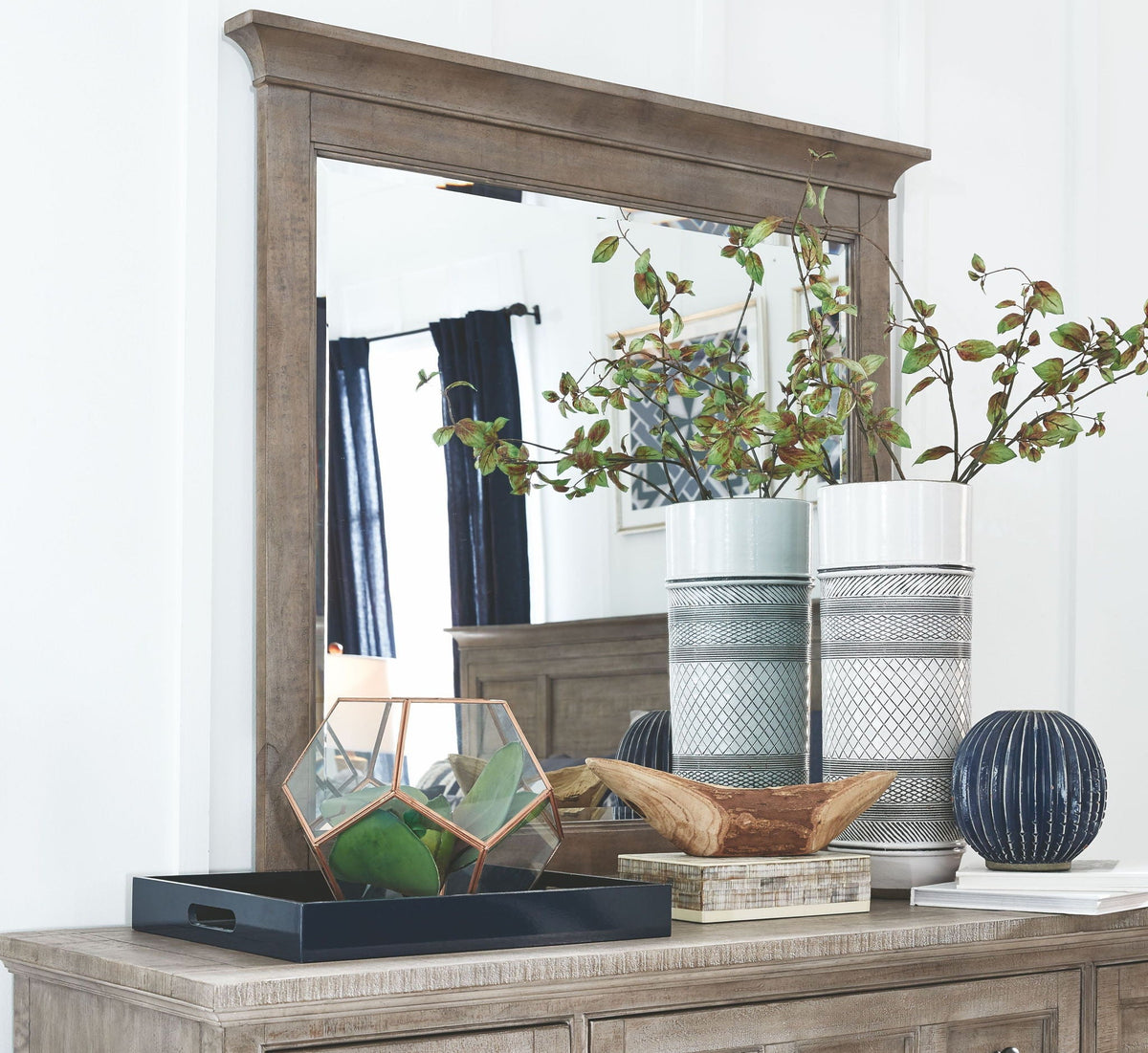 Paxton Place - Wood Landscape Mirror - Dove Tail Gray by Unique Piece Furniture