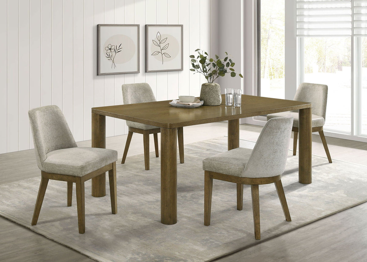 Castlewood 5-piece 71-inch Rectangular Dining Set Brown Oak by Unique Piece Furniture