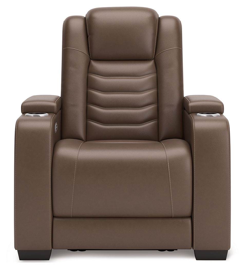 High Impact - Power Recliner / Adj Headrest - Tobacco by Unique Piece Furniture