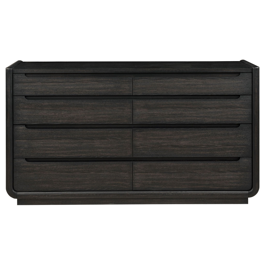 Leandro 8-drawer Bedroom Dresser Cabinet Burnished Black by Unique Piece Furniture