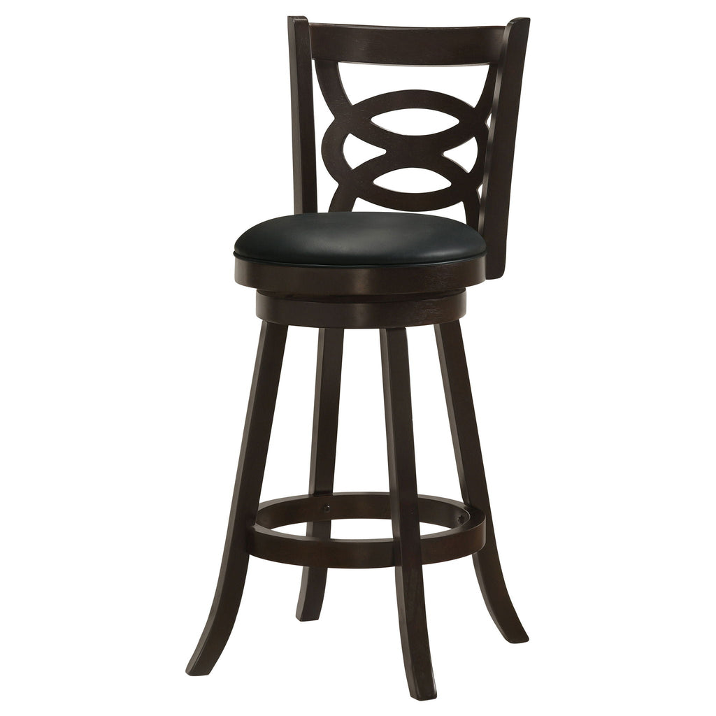 Calecita Wood Swivel Bar Chair Cappuccino (Set of 2) by Unique Piece Furniture