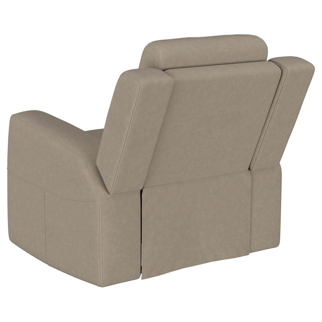 Brentwood Upholstered Recliner Chair Taupe by Unique Piece Furniture