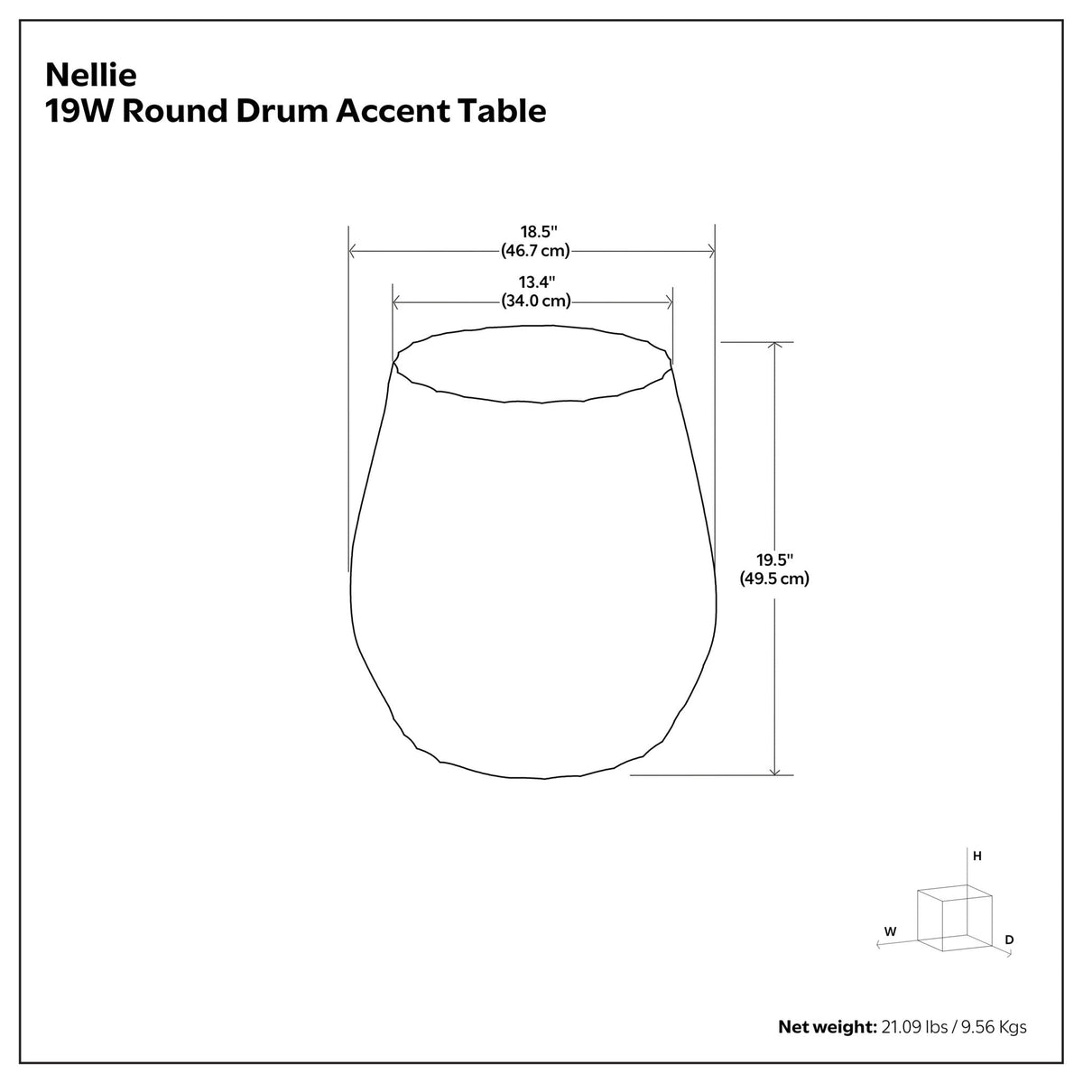 Nellie - Cast Aluminum Side Table - Black by Unique Piece Furniture