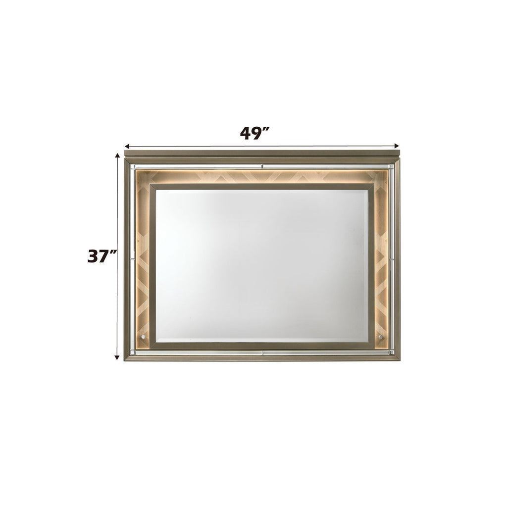 Skylar - Mirror With LED - Champagne by Unique Piece Furniture