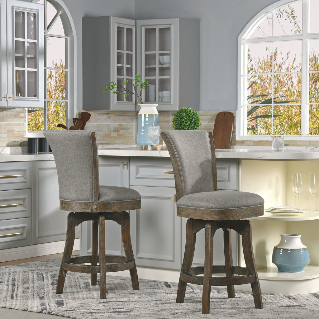 Henry - Armless Swivel Counter Height Bar Stool by Unique Piece Furniture