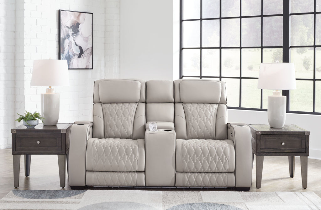 Boyington - Power Reclining Loveseat With Console/Adj Hdrst by Unique Piece Furniture