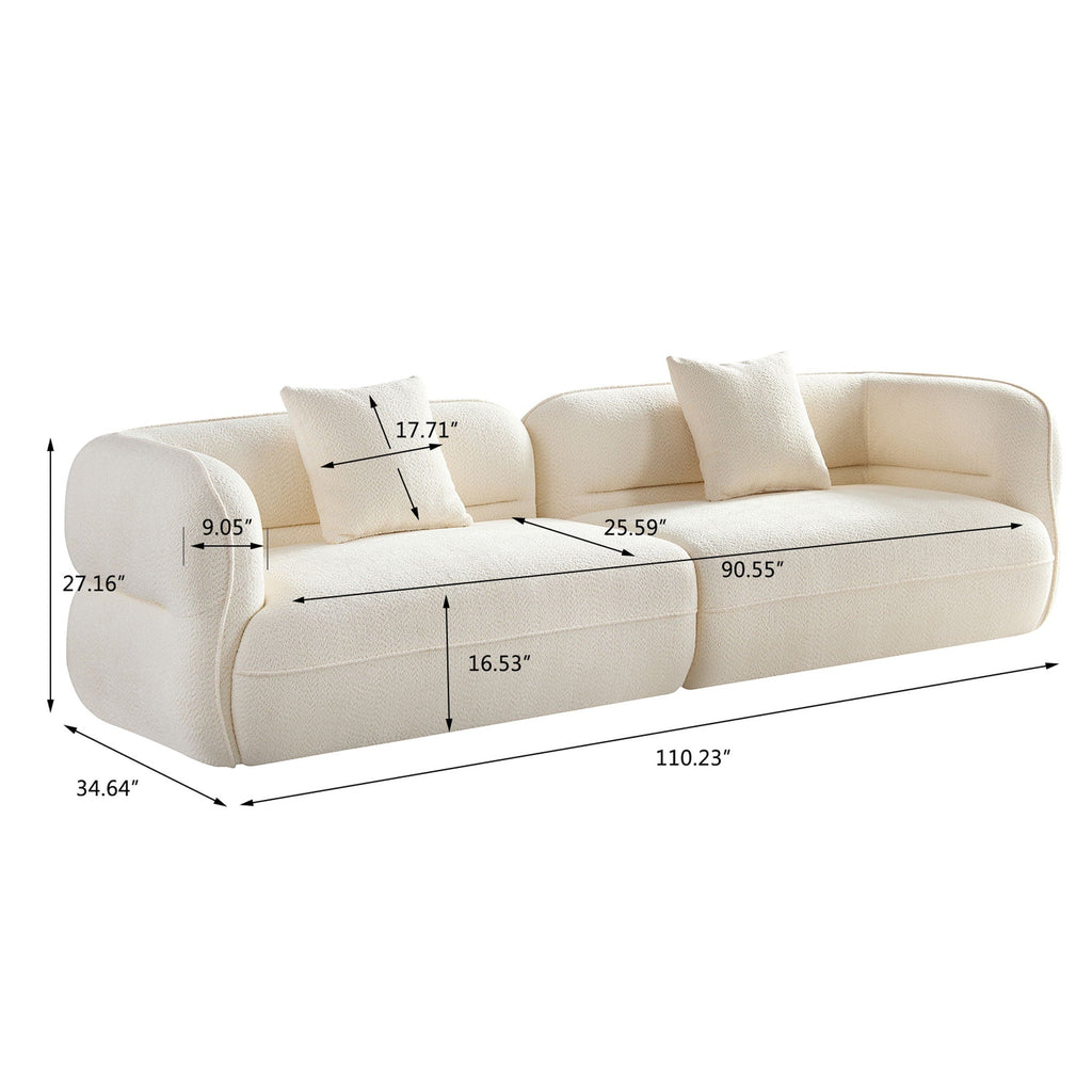 Sectional Sofa With Durable Fabric, Solid Wood Frame, And High Density Sponge Fill by Unique Piece Furniture
