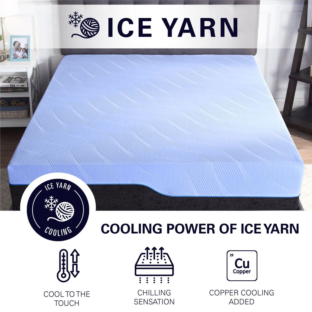 12" Refresh Hybrid Cooling Fast Responding Latex Foam And Coil Mattress by Unique Piece Furniture