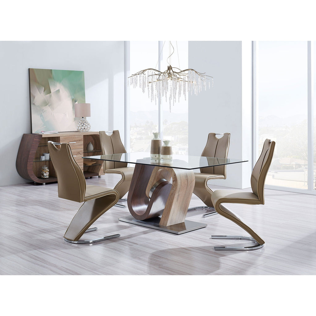 Tony - Dining Table - Brown / Beige by Unique Piece Furniture