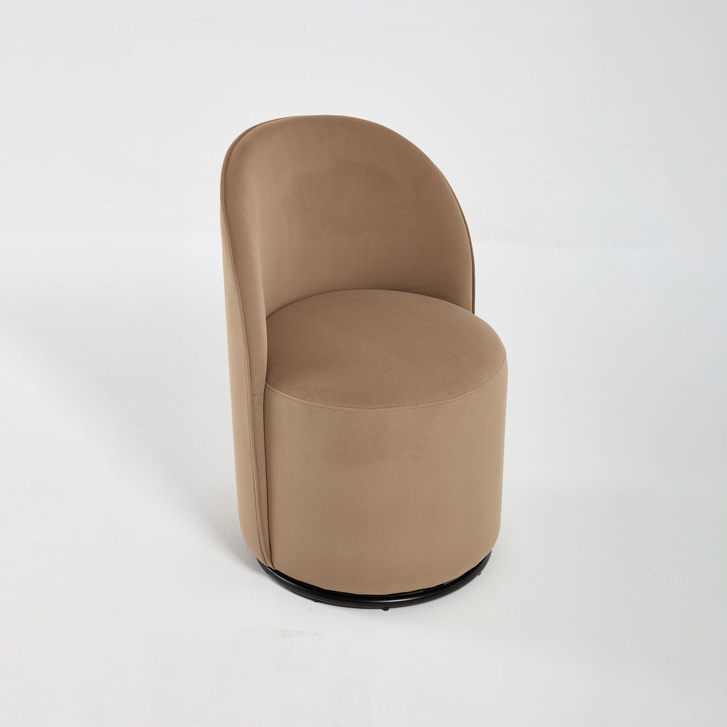 360 Degree Swivel Armless Dining Barrel Chair by Unique Piece Furniture