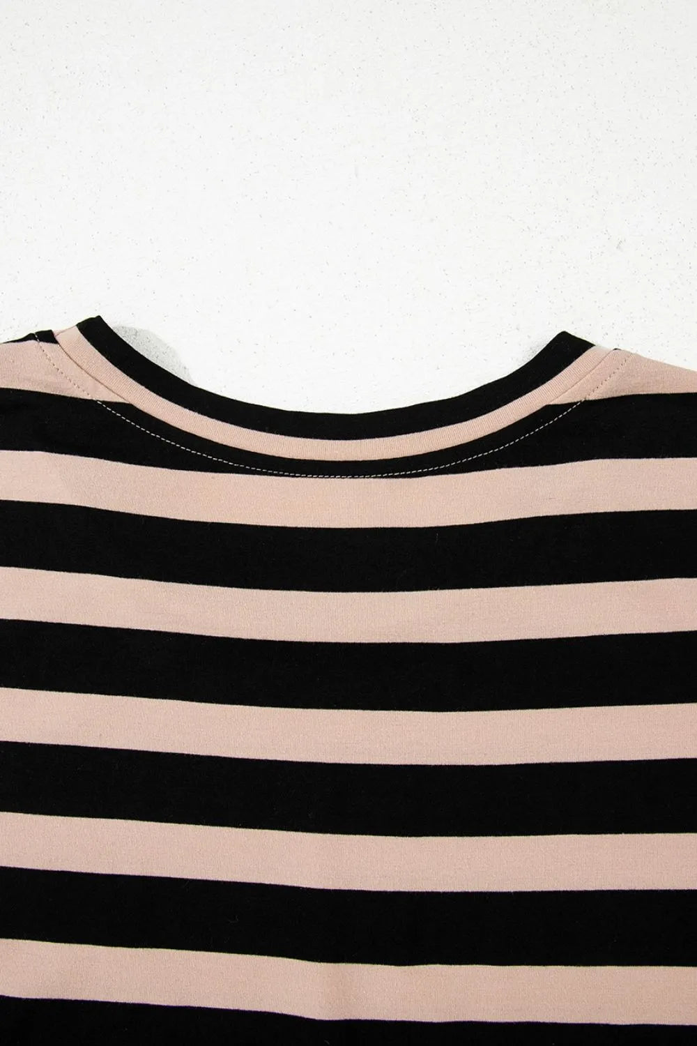 Stripe Casual Round Neck Tee Dress with Pockets by Simply Love