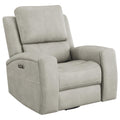 Brickston Triple Power Swivel Glider Recliner Grey by Unique Piece Furniture